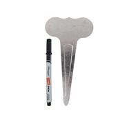 6 marqueurs de plantes en zinc avec feutre -