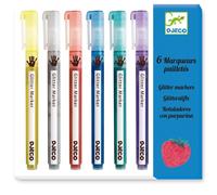 6 marqueurs pailletés +6y les couleurs d