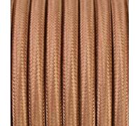 6 mètres 3 - fils Câble textile fil électrique tissu rond 3x0,75 3G0,75 bronze