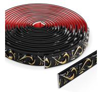 6 Mètres Modanatura per Pareti Stacca e Incolla, Modanatura 3D per Soffitto, Modanatura Decorativa per Cornici di Specchi, Telai di Porte, Soffitti, Decorazioni per La Casa(Noir avec or)