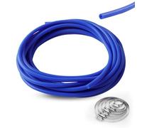 6 Mètres Tuyau Silicone ID 3 mm, OD 7 mm, Durite Silicone avec 6 Colliers de Serrage,Tuyau sous Vide pour Voiture, Durite Depression Turbo pour Voiture Haute Température (Bleu)
