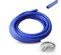 6 Mètres Tuyau Silicone ID 8 mm, OD 14 mm, Durite Silicone avec 6 Colliers de Serrage, Tuyau sous Vide pour Voiture, Durite Depression Turbo pour Voiture Haute Température (Bleu)