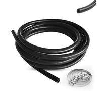 6 Mètres Tuyau Silicone ID 8 mm, OD 14 mm, Durite Silicone avec 6 Colliers de Serrage, Tuyau sous Vide pour Voiture, Durite Depression Turbo pour Voiture Haute Température (Noir)