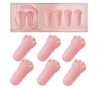 6 Mignon Chat Patte éponge boules quies,doux bouchons d'oreilles, rebond lent, peut réduire efficacement le bruit, idéal pour le repos, la concentration et les loisirs, pour dormir（rose）