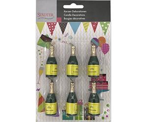 6 mini bougies Champagne * * pour nouvel an, fête et Anniversaire//Bougies gâteau gâteau décoration de table Candle bouteilles champagne Bottle