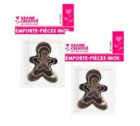 6 mini emporte-pièces inox - Bonhomme en pain d'épices