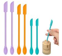 6 mini spatules de maquillage, Spatule Cosmétique Double Extrémité, Spatules Masque, pour Mélanger et Prélever des Echantillons, Petite Spatule pour Cuisine, pour dernière goutte de lotion