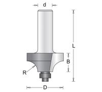 6 mm fraise à arrondir avec roulement 28.6 x 49 x 7.9 mm - HIKOKI - 754034