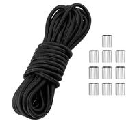 6 mm x 10 m Tendeur Elastique Noir Cordon Corde Elastique pour Bache