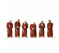 6 moines franciscains pour vos dioramas HO-1/87-PREISER 10198