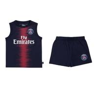 6 Mois - Ensemble Débardeur Short Bébé - Psg - Maillot Fly Emirates - Coton - Mixte - Manches Courtes Multicolore