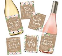 6 Mommy's First Milestone Stickers or Wine Labels, Great Baby Shower Gift Ideas For Mom To Be, Funny Mom's First Moments After Having New Baby Girl or Boy, 1st Date Night With Dad & More