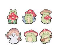 6 Morceaux De Badge De Grenouille, Insigne Animal Drôle, Stylos Mignons, Broche De Grenouille, Badge De Sac, Cadeaux pour Amis.