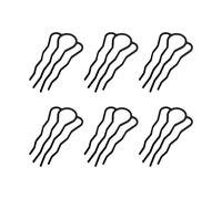 6 Morceaux D'Épingle À Cheveux À Quatre Dents, Épingle À Cheveux En Plastique Noir, Épingle À Cheveux Créative, Fourche De Coiffure Coiffeuse.