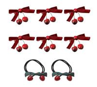6 Morceaux D'Épingles À Cheveux Cerise Et 2 Morceaux De Bagues De Cheveux Cerises, Anneaux De Cheveux Doux, Accessoires De Conception De Coiffures, Accessoires De Cheveux Créatifs.