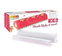 6 moules à Bûche de Noël 33 cm + inserts - ScrapCooking Transparent G