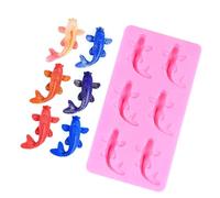 6 moules en silicone en forme de poisson à libération facile, outil de cuisson de cuisine pour chocolats faits maison, bloc de glace et décorations comestibles, outil de cuisson de cuisine polyvalent