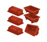 6 Moules Silicone 5 pouces Mini Pain Tin Gâteau de Noël, 15 x 10 x 5,1 cm