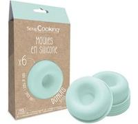 6 moules silicone donuts - Scrapcooking - Bleu - Silicone Bleu clair G