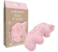 6 Moules Silicone Individuels "Licorne
