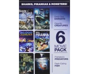 6-Movie Pack: Sharks Piranhas & Monsters
