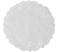 6 napperons papier dentelle 26,5 cm Blanc G