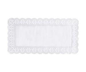 6 napperons papier dentelle 40x20cm blanc - papstar 12724 Blanc G