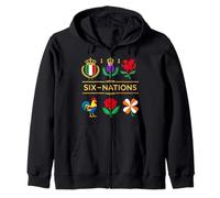 6 Nations Rugby Tournoi Six Nation's Rugbyman Supporter Fun Sweat à Capuche