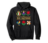 6 Nations Rugby Tournoi Six Nation's Rugbyman Supporter Fun Sweat à Capuche
