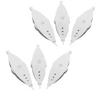 6 navettes à dentelle en fer nickelé argent avec crochet | Bobines amovibles pour changement rapide, filetage fluide et usage en frivolité, pour débutants en tricot