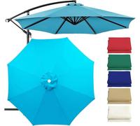 6 Nervures / 8 Nervures Auvent Couverture Supérieure Parapluie Tissu De Remplacement, Tissu De Remplacement De Parasol De Table De Marché, Auvent De Remplaceme, Light Blue, 2.7m/8.8ft (8Rib)