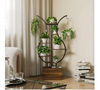 6 Niveaux Support pour plantes d'intérieur avec lampes de croissance, support pour plantes multiples avec rangement et crochets