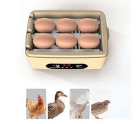 6 Oeufs Couveuse Oeuf Automatique, Retournement Automatique, Incubateur Oeuf Automatique Avec éCran Digital LED, Couvercle EntièRement Transparent, Pour Poulet à Couver, Canard, Oie