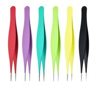 6 Outils De Pince À Épiler Ultra-Tranchants, Conception De Doublure Fine, Nettoyage De L'Acné Et Des Points Noirs, Aides À La Beauté Des Cils, Soins De Beauté À Domicile.