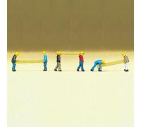 6 ouvriers, pose de traverse de chemin de fer - PREISER 88512 - Z 1/220