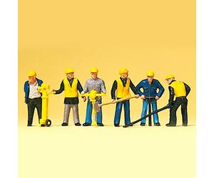 6 ouvriers poseurs de voie HO-1/87-PREISER 10035