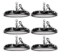 6 Pack 100W UFO LED Projecteur 10000LM, Etanche IP65 UFO Spot High Bay Lumière D'entrepôt, Blanc Froid 6000K Atelier Éclairage D'entrepôt pour Stade Centres Logistiques