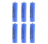 6-Pack 3.7V 18000mAh Lithium-ION Batteries Rechargeables Compatibles avec Les Lampes De Poche, Les Lampes Frontales, Les Ventilateurs, Les Rasoirs, Les Microphones Et d'autres Appareils