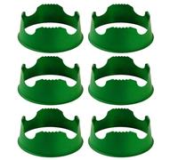 6-Pack ABS Planting Rings for Vegetable & Flower Protection | 8.7x3.1 inch Garden Collar Guard | Weed Barrier for Herbs Seedlings | Reusable Plant Support Circle for Raised Beds