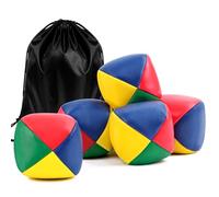 6 Pack Balles de Jonglages Enfant Balle de Jonglage Cirque en Cuir PU Balles Doux Balle Jonglage Pro Mini Balles de Jonglerie de Qualité pour Débutants Garçons Filles Enfants Adultes, Multicolore