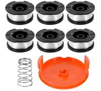 6 Pack Bobine Fil Coupe Bordure Compatible avec Black et Decker Coupe Bordures, A6481 A6485 1.65mm Bobine de Fil Debroussailleuse