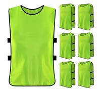 6 Pack Chasuble de Sport Football,Gilet Sport Adultes Maillots,Maillots Gilet de Train,Respirant Entrainement Dossard pour adultes et jeunes pour l'entraînement d'équipe couleur unie-Taille:M,L,XL