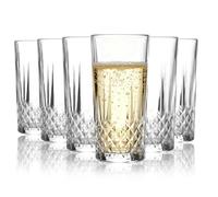 6 Pack clair 330ml Highball verres pour jus d'eau et de cocktails lave-vaisselle sécuritaire élégant diamant coupe Design parfait pour la maison Restaurants Fêtes