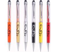 6 Pack Crystal Retractable Ballpoint Pen For All Touch Screen Devices, With 6 Capacitive Pen Refills