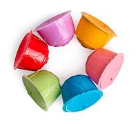 6 Pack de Cápsulas de Café Reutilizables para Máquinas Dolce Gusto, Filtros de Café Recargables, Compatibles con Cápsulas Dolce Gusto