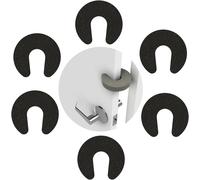 6 Pack Foam Door Stoppers For Doors And Windows,Door Protectors For Kids,Anti Pinch Fingers For Baby,Home Safety (Black)