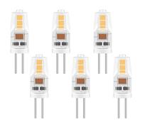 6 Pack G4 LED 2W Ampoule, Équivalent 20W Lampes Halogène, 200LM, AC/DC 12V, Blanc Chaud 3000K, Non dimmable, pour Lustres, Lampes D'armoire, Lampes de Paysage, Hotte Aspirante
