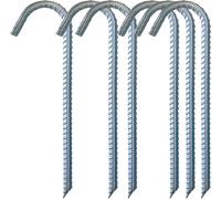 6 Pack Galvanized Ground Pegs For Garden Trampoline Garden Stakes Tent Pegs Tent Pegs Landscapes Swings