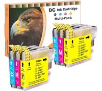6-Pack Ink Cartridge Compatible with Brother LC-980/1100 for Brother MFC-6890CDW MFC-790CW MFC-795CW MFC-990CW MFC-J615W DCP-185C DCP-383C DCP-385C DCP-387C DCP-395CN DCP-585CW DCP-6690CW