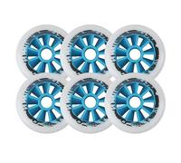 6 Pack Inline Skate Wheels, 90mm / 100mm / 110mm Roller Blade Skating Wheels, 85A Roller Skate Wheels pour Roller Blade Wheel Remplacement,Bleu,100mm